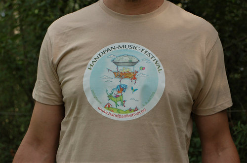 Handpan T-Shirt beige unisex Festival